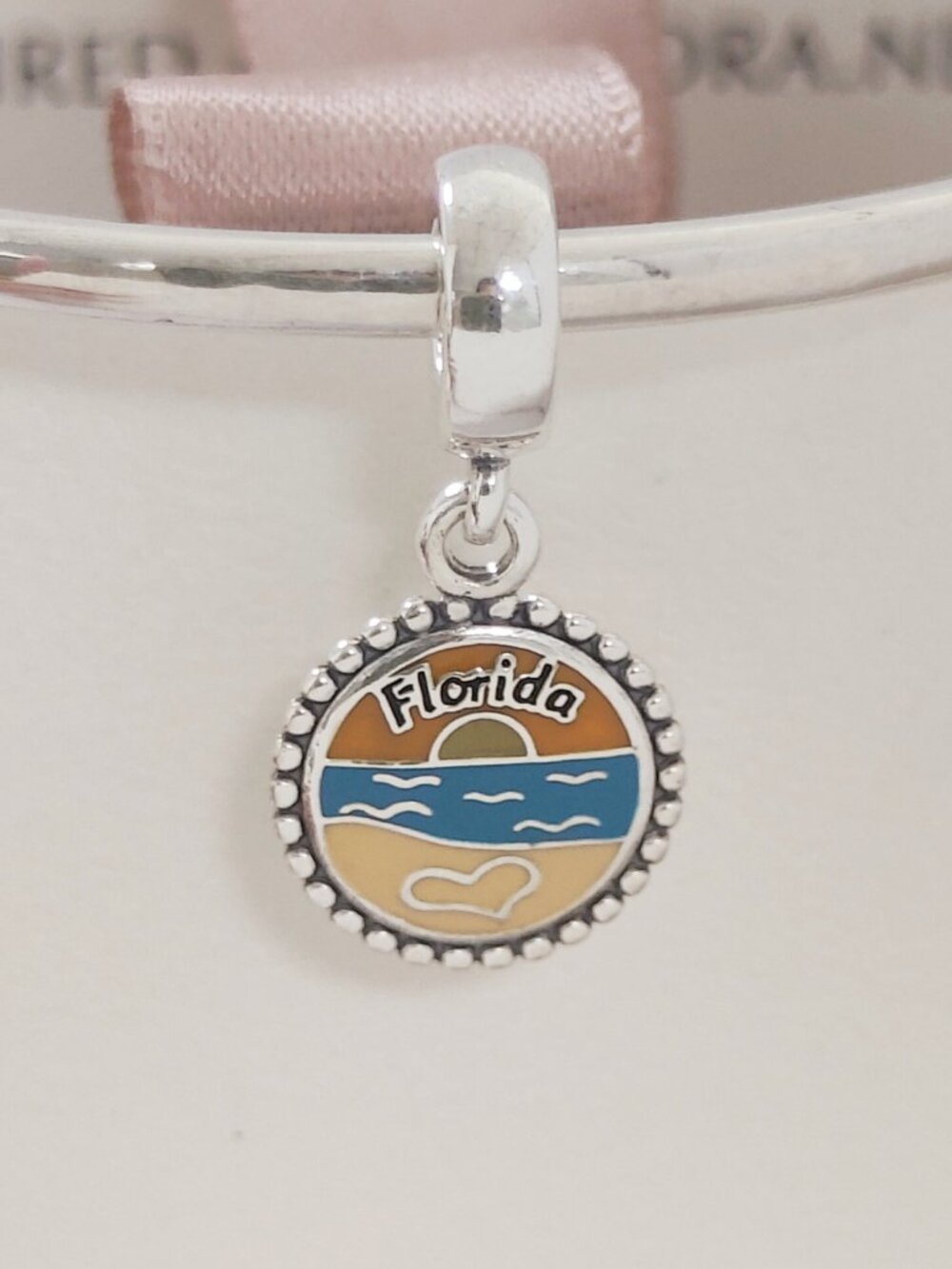 Pandora Florida Beach Exclusive Dangle Charm S925 Silver with box